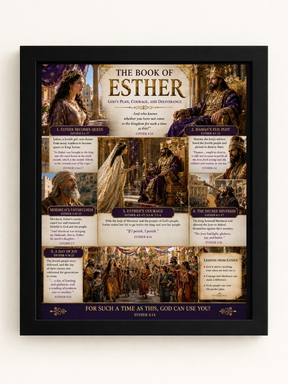 The Book of Esther Decorative A.I. Art - 8x10 Frame